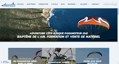 Desktop Screenshot of cotebasqueparamoteur.fr