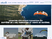 Tablet Screenshot of cotebasqueparamoteur.fr